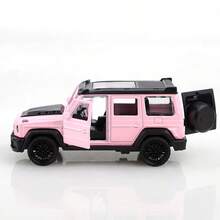 1pc (Bagged) Zinc Alloy Toy Car, Square Off-Road SUV Style, High-Quality Alloy Casting, Spring Function, Children's Toy, Suitable For Boys Aged 3+, Gift - Multicolor - View 9
