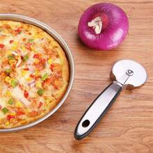 1pc Stainless Steel Pizza Cutter, Non-Stick Surface, Easy To Clean. Suitable For Frozen Pizza, Homemade Italian And American Deep Dish Pizza, Dough, Cookies, Pie Crust, Tart Shell, Brownies, Cake Batter, Etc. - View 15