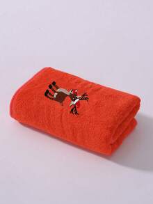 Christmas Reindeer Embroidered Coral Fleece Bath Towel Set, Multiple Colors Available, Soft And Absorbent, 1pc/3pcs Optional, Home Bathroom Face And Bath Towel, Christmas Home Decor Holiday Gift - Multicolor - View 22