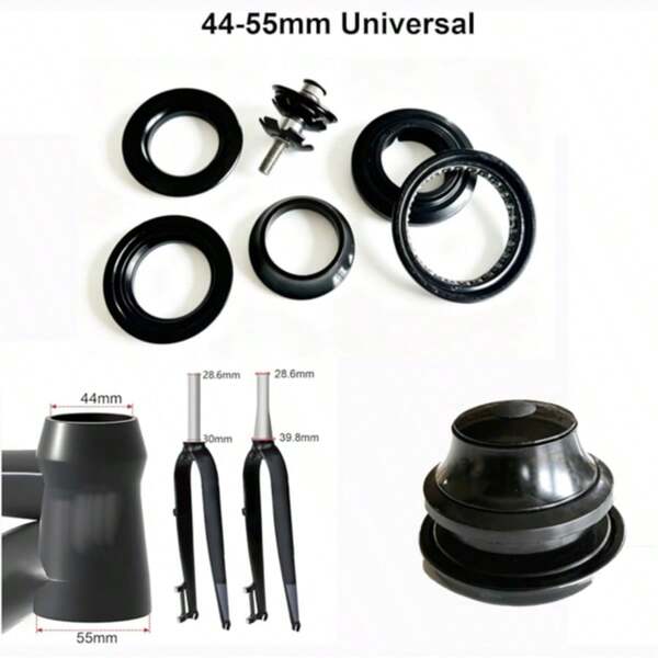 6MSKS 1 Set Juego de dirección de bicicleta 44-55mm, Juego de dirección con rodamiento sellado de tubo cónico, Adecuado para Bicicleta de montaña/MTB/BMX/Bicicleta de carretera