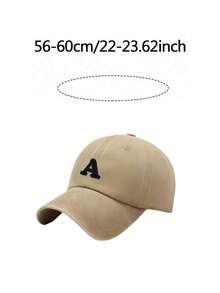 1Pc Unisex Outdoors Fashionable Leisure Washed Baseball Cap, Adjustable Outdoor Sun Protection Casual Hat,Suitable For Daily Matching - Khaki - View 2