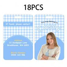 PVC Photo Name Tags, Backpack Luggage Tags, Double-Sided Anti-Loss Labels With Contact Information, Back To School Gift, Travel Luggage Identification Accessories - Multicolor - View 9