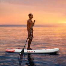 SHIOUCY Professional Inflatable Paddle Board, V-Shaped SUP Windsurf Board For Surfing Water Adventure Sports - White+Blue+Black - View 2