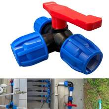 1 Set Junta de tubería de riego de jardín de 3 vías con conexión rápida, válvula de bola de tubería de agua de alto flujo con cinta de sellado, válvula de tres vías con modo de apertura múltiple, adecuada para riego de jardín agrícola, sistema de riego al aire libre, válvula de tres vías de conexión rápida - A - Ver 5