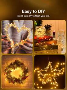 Battery‑Powered LED Firecracker String Lights With Simulated Firecracker Cluster Heads. Soft Gentle Warm‑White Light Without Glare.8 Built‑In Lighting Modes: Steady‑On, Slow Flash, Fast Flash, Gradient And More, One‑Key Switch For Various Atmosphere. - Battery-powered Firecracker Lights - View 8