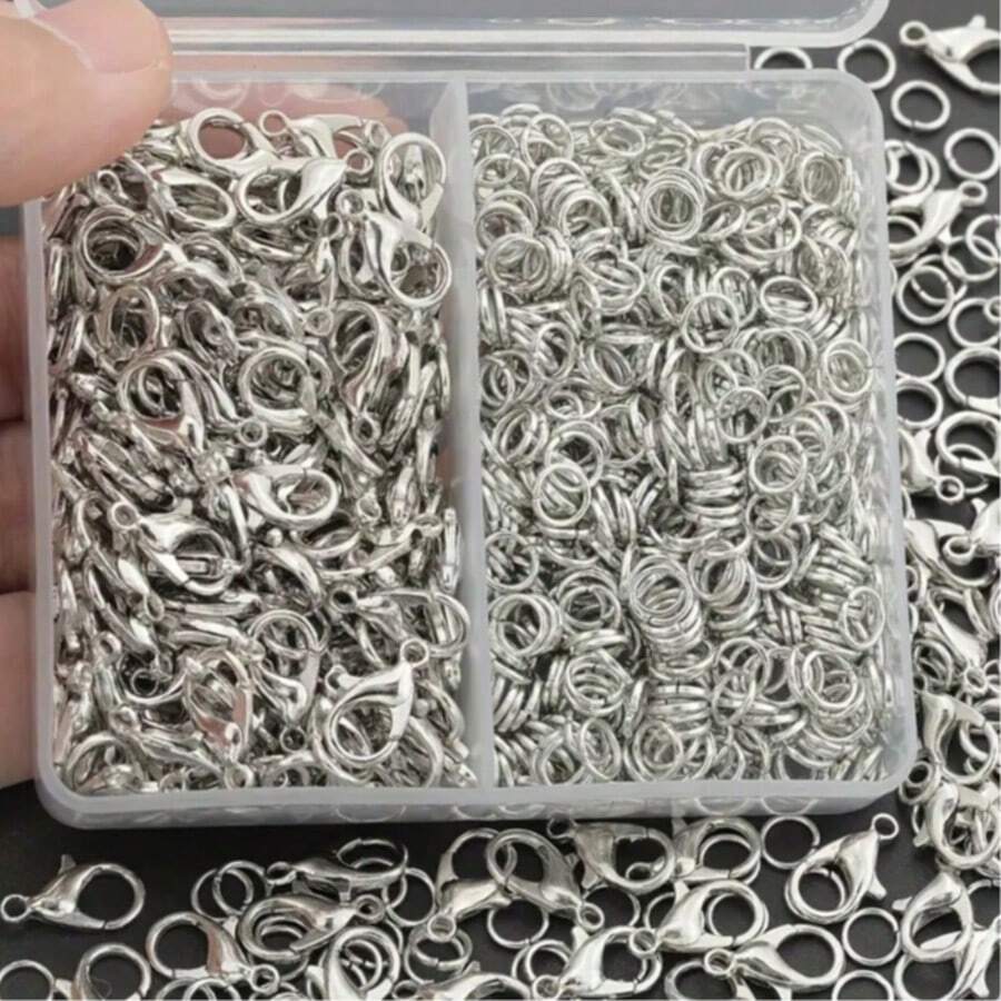 150pcs Lobster Clasp, Jump Ring Jewelry Making Connector Set, For DIY Bracelet, Necklace, Jewelry Accessories Making And Repair - DIY - View 1