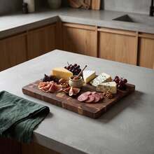End Grain Acacia Wood Cutting Board With Built-In Hidden Handle, Solid Wood Chopping Block For Kitchen, Heavy Duty Flat Surface Board For Meat, Vegetables, Bread & Cheese, Everyday Prep Board - View 7