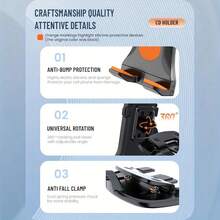 Car CD Slot Tablet & Phone Holder, Adjustable Mount, ABS Material, Compatible With 4-14 Inch Tablets And Phones - Tablet Stand - View 8