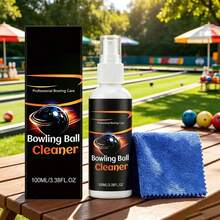 Bowling Ball Cleaner Kit Fast-Acting Portable With Towel 100ml Bowling Cleaning Spray With Towel For Daily Practice League - 1 - View 4