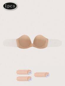 1pc Women's Deep U Sticky Bra, Invisible, Comfortable, Good Wrapping, Reusable 3-4 Times, Suitable For Wedding Photography - Multicolor - View 18
