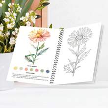 1 Buku, Buku Lukisan Cat Air Bertema Bunga Botani, Cara Melukis Cat Air dengan Lebih Baik, Cocok untuk Pemula dan Novice, Buku Lukisan Cat Air untuk Dewasa - Sepotong Tunggal - View 3