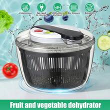 Push‑Action Salad Spinner & Colander, Multifunctional Vegetable Dryer With Drain Function, Dual‑Use Fruit Bowl, Easy Clean Kitchen Gadget For Home Kitchen Meal Prep, Practical Gift For Home Cooks & Salad Lovers - GSTSQ-5L - View 9