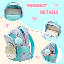 Girls Cute Glitter Backpack With Crossbody Bag And Pencil Case, 3pcs Holographic/Heart Print School Bag Set - Children's Schoolbag - View 10