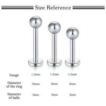 AVYRING Cartilage Helix Tragus Earrings Rings Studs Surgical Steel CZ 16G Curved Barbell Horseshoe Hoops Lip Labret Piercing Jewellery - Multicolor - View 2