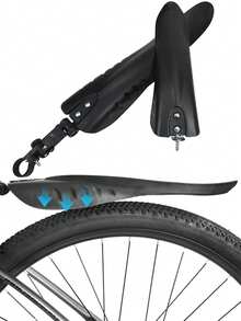 1 Set Bicycle Fender Set Portable And Adjustable Road Mountain Bike Riding Tires Front And Rear Fender High Quality Convenient Mudguards Are Suitable For Mountain Bikes And Road Bikes - Black - View 6