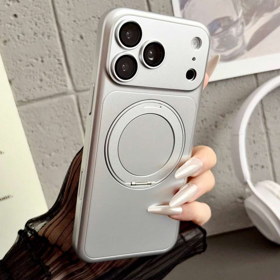 1pc Built-In Lens Film 360° Rotating Magnetic Phone Case Compatible With Apple 18 Pro Max 17 Pro Max 17 16 15 14 13 Shockproof Anti-Slip Dirt-Resistant Protective Phone Shell