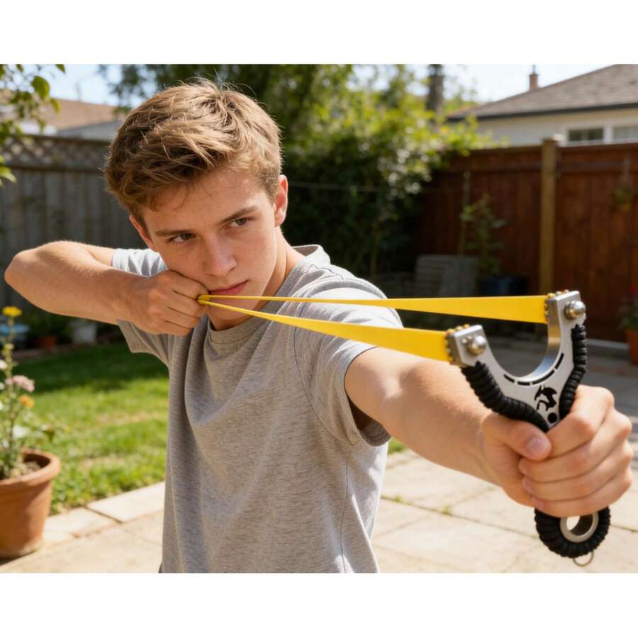 Alloy Slingshot Accessory Set, Outdoor Leisure Entertainment Toy Bow With High Elasticity Rubber Band, Adult Leisure Sports Equipment - A - View 1