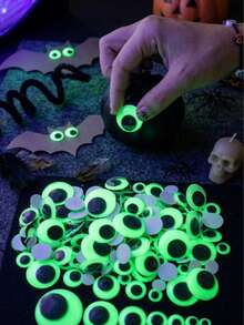 600-100pcs Self-Adhesive Googly Eyes, Multiple Sizes Available (35mm To 8mm), Suitable For DIY Craft Activities, Can Be Used For Halloween, Christmas Decorations, Art Projects And Handmade Accessories (Storage Box Not Included) - Multiple Styles - View 5