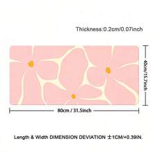 Pink Floral Leather Desk Mat, Beautiful Artistic Large Mouse Pad, Desk Accessory, Non-Slip Keyboard Pad, Leather Material, Suitable For Office, Home Computer Desk Protective Pad, Can Be Given As A Gift To Men, Women, Gaming Mouse Pad, Desk Accessory - View 13