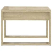vidaXL Side Table Coffee Table Living Room Table Tea Table Sofa Table Wood Composite Light Oak Khaki 50x50x35cm - Light Oak Khaki - View 6