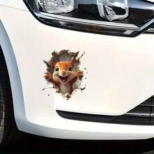 1pc Cute Squirrel Vinyl Sticker - Vibrant Cartoon Animal Design, Suitable For Car, Laptop, Durable And Easy To Apply, Ideal Easter Gift, Fun Bumper Sticker, Suitable For Wood And Metal, Cute Sticker - Cute Squirrel - View 8