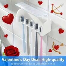 Valentine's Day - High Quality Toothbrush Holder With Holes - Family Shared Enjoyment - Valentine's Day Gift - Cost-Effective Gift - Multicolor - View 7