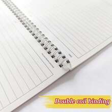 1PC Minimalist Spiral Bound Notebook, Dual-Column Partitioned Inner Pages Diary, Thick Beige Writing Paper, Sturdy Metal Spiral Binding, Neat Partitioned Lined Inner Pages, Smooth Non-Bleeding Writing Surface; Multi-Functional Academic Note-Taking Notebook; Stationery Suitable For Classroom Notes, Exam Preparation, Knowledge Point Organization, Manuscript Drafting, Self-Study Planning; Suitable For Back To School, Graduation, Thanksgiving, Christmas, New Year, Birthday, Teacher's Day, Housewarming And Other Practical Holiday Gifts; - Multicolor - View 8