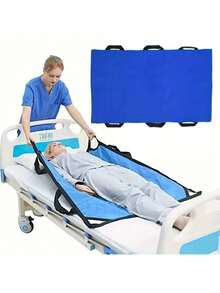 1pc Easy-Grip Waterproof Transfer Pad, Suitable For Elderly And Disabled People, Durable And Odorless, Roll-Up Design, Convenient For Lifting And Sliding - Blue - View 1