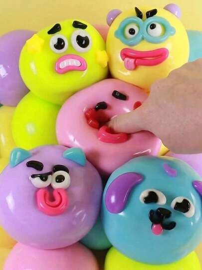 somoving New Smushers Squishy-Curiosities Dog Face Swap Squeeze Toy, Soft Slow Rebound Stress Relief Toy, Cute Dog Face Sensory Fingertip Decompression, Suitable For Adults To Relieve Stress And Anxiety