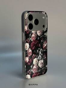 GIIPPA 1件裝玫瑰圖案設計手機殼，適用於Phone 17 Pro Max，相容Phone 16 Pro Max、15 Pro Max、14 Pro Max，韓系高端時尚趣味手機殼，相容11/12/13/14/15/16 Pro Max Plus，優雅設計男女皆宜，送給女友的聖誕節、情人節、復活節、婚禮季與生日完美禮物 - 紅色 - 查看 3