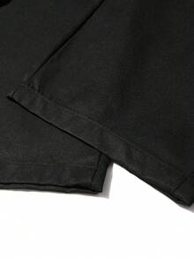 Men's Spring/Autumn Outdoor Casual Workwear Curved Leg Pants, Street Fashion Versatile Wide Leg Loose Fit Long Pants - Black - View 7