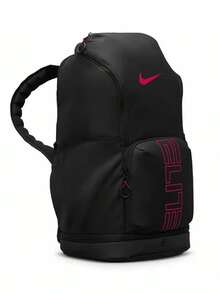 Nike 中性戶外大容量可調節氣墊運動背包，尺寸約 50*30*22cm - 黑色/紅色 - 查看 1