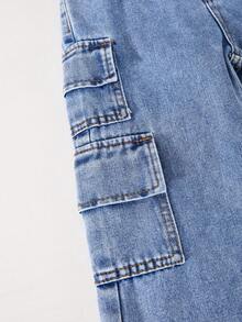 Toddler Spring Denim Jeans, New Fashion Style - Blue - View 7