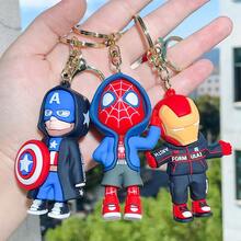 Disney Superhero 3D Silicone Keychain, Car Key Ring Holder, Fashionable Bag Charm Pendant, Spider-Man Thor Backpack Handbag Decoration, Suitable For Adult Daily Use And Holiday Gifts - Multicolor - View 2