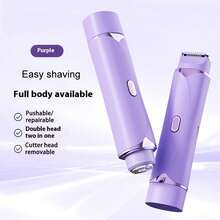 Hair Removal Device, Women's Dual-Head Shaver, Intimate Area Trimmer, Electric Razor, Unisex Epilator - Upgraded Version - View 5