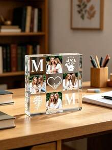 1pc Customized Acrylic Plaque, Personalized Photo Acrylic Block, Suitable For Mother's Day, Best Friends Or Family Memorial - Multicolor - View 10