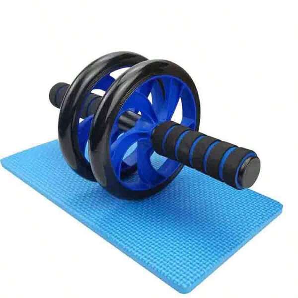 Rutschfeste Doppelrad Bauchmuskelrolle, bequemer Griff, tragbares Bauchmuskel-Trainingsgerät, geeignet für Bauchmuskel- und Ganzkörper-Core-Muskeltraining, Unisex Fitness-Accessoire, geeignet für Heimtraining und Fitnessstudio