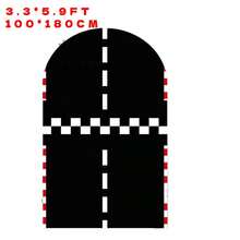1pc/65pcs 2D Flat Chiara Arch Racing Backdrop - Durable Lycra Spandex Fabric, Black & White Checkered - Suitable For Event And Party Decoration (Stand Not Included) - Multicolor - View 14