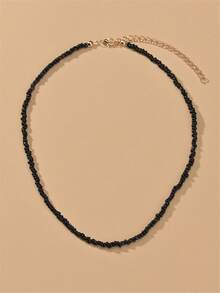Kalung Manik-manik Sederhana - Hitam - View 5