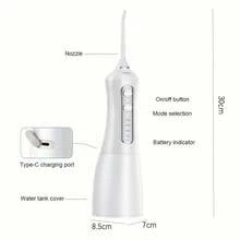 Electric Flosser, USB Rechargeable Style, Toothless Teeth Cleaning, 4 Cleaning Modes, 320ml Large Capacity, 2000mAh Battery Life, Portable Charging Toothbrush, Great Gift Choice For Holidays - Multicolor - View 8