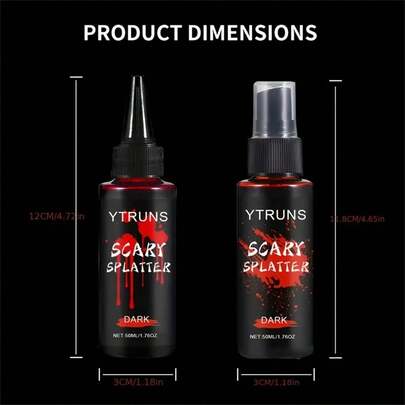 1pc Halloween Fake Blood Prop For Teens And Adults, Cosplay Bleeding Effect, Prank Fake Blood Toy, Essential Halloween Bloody Prop, Realistic Artificial Fake Blood, Spitting Blood Effect, Vampire Fake Blood, Bottled Blood (Random Color)