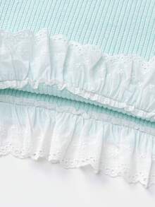 Balabala Baby Girls Knit Sweater Soft‑Touch New Autumn Winter Knitted Base Layer Pullover For Little Young Girl - Blue Tint - View 8