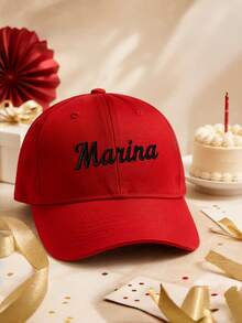 Custom Embroidered Baseball Cap, Personalized Name Duck Bill Hat, Sun Hat Street Sports Casual Hat, Unisex, Suitable For Birthday, Party, Holiday Gifts For Family And Friends, Private Name Customization - Green - View 8