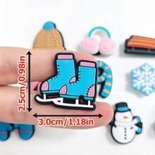 10 Buah Hiasan Sepatu Karet Lembut untuk Lemari Pakaian Musim Dingin, Motif Pakaian Musim Dingin yang Lucu, Dekorasi untuk Sepatu Bakiak, Hadiah Kecil yang Menyenangkan - MultiWarna - View 3