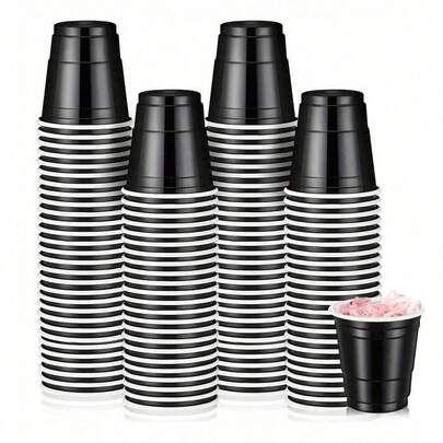 5/10/30/50/100 piezas Vasos de bala, Vasos mini de fiesta de 2 oz, Vasos de bala pequeños reutilizables para juegos de fiesta, Adecuados para licor, cócteles, vino, condimentos, aperitivos, jugo. ¡Perfectos para cualquier fiesta!