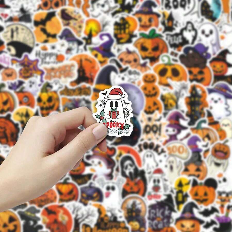 Pumpkin Planner DIY Stickers Notebook Halloween Decoration Decals Waterproof Material Layout - Multicolor - View 1