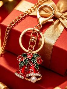 2026 New Christmas Bell Keychain, Christmas Gifts, Bag Charms, Car, Keyring, Purse Charms, Keychains For Backpack, Key Holder - Multicolor - View 3