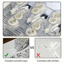 1/2/6/8 Rolls Transparent Mini Correction Tape, Large Capacity, Portable Eraser, Suitable For Home, Office, School Learning Tools, Quiet Correction Tape - Multiple Styles - View 6