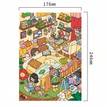 One Set Of 3D Scene‑Building Stickers, Kid‑Drawing Style Happy Childhood Memories Series, Decompression Children's Journal Stickers - 20.0 Cute Small Bedroom - View 4