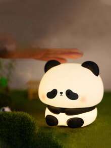 1pc Panda Shaped Home Decor Night Light - Silicone Touch Lamp, 3 Modes, USB Rechargeable LED Light, Suitable For Bedroom, Living Room, Desktop And Other Indoor Decoration, Thoughtful Christmas Gift For Family And Friends - Multicolor - View 9